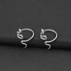 2026 New Simple Niche Design Stainless Steel Snake Shaped <b>Ring</b> Personalized Exaggerated Unisex's <b>Rings</b> Wholesale Jewelry Trendy - Product Image 3