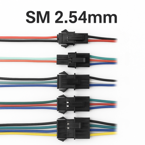 SHANWEI JST SM 2 4 3 5 6ピン プラグ配線ハーネス Sm2.54mm コネクタ Smpw-K-F コネクタケーブル 3528 5050 LEDストリップライト - Product Image 2