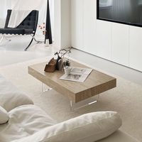 Table basse en travertin minimaliste italienne, table centrale flottante moderne, meubles de salon de luxe, petit appartement
