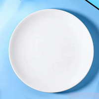 Ensemble d'assiettes en céramique blanches et dorées de luxe, plats ronds peu profonds en porcelaine de plusieurs tailles pour cadeau de mariage ou usage en restaurant
