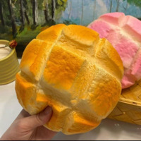 Jouet Squishy Extra Large en PU à Rebond Lent, en Forme de Boule d'Ananas, Gâteau Réaliste, Fausse Gourmandise, Anti-Stress et de Décompression