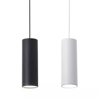 Spot LED COB à montage en surface, noir/blanc, en alliage d'aluminium, pour bureau, restaurant, hôtel, couloir, luminaire suspendu avec cordon