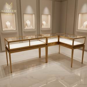 <span class=keywords><strong>Vitrine</strong></span> de Comptoir Robuste pour Bijouterie MASTER, Cadre <span class=keywords><strong>en</strong></span> Acier Inoxydable Durable, <span class=keywords><strong>Vitrine</strong></span> de Luxe <span class=keywords><strong>en</strong></span> Verre pour Bijoux et Montres - Product Image 1