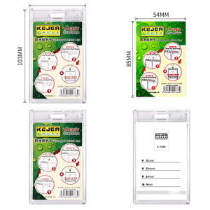 Umweltfreundlicher Kristall-Acryl-Ausweishalter, Starrer Kunststoff-Visitenkartenhalter, Kartenhüllen nach Maß - Product Image 5