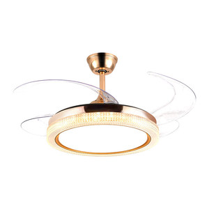 Modern 42-inch Indoor Low-Noise AC Motor <b>Ceiling</b> Fan LED <b>Lighting</b> <b>Remote</b> <b>Control</b> Metal ABS Construction High CRI 97 Dimmable - Product Image 3