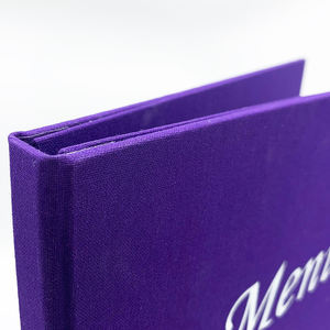 Fournisseur professionnel de menus en cuir violets, menus de boissons avec reliure à vis, couverture de menu de restaurant - Product Image 5