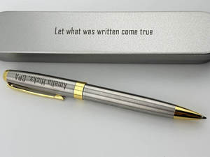 Ensemble de stylos écologiques personnalisés et durables, stylo en métal promotionnel avec logo personnalisé, stylet en métal avec étui, ensemble cadeau - Product Image 3
