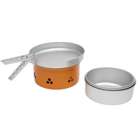 Ensemble de cuisine de camping en aluminium de 9 pièces ensemble d'ustensiles de cuisine de camping en plein air avec réchaud à alcool