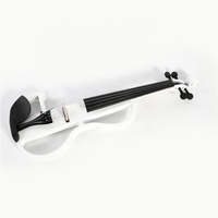 Violon électrique portatif avec raccords et câble, boîtier de casque pour débutants, basse-bois, Instrument cordes, 1 pièce, 4/4