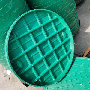 녹색 라운드 BMC 복합 맨홀 커버 실링 기능이있는 도로 제품 원형 복합 유리 섬유 맨홀 커버 - Product Image 2