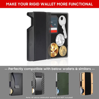 Usine Slim Vintage Design métal porte-monnaie plateau minimaliste portefeuille étui pour pièces clés Mini carte SD et carte SIM
