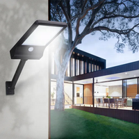 Lampe murale solaire LED à capteur de mouvement étanche IP65 pour jardin extérieur, patio et paysage alimenté par panneau solaire et batterie