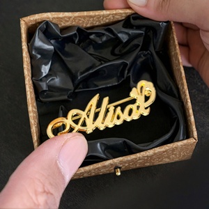 Oferta Especial: Broches Metálicos 3D Europeos Personalizados de Acero Inoxidable Dorado para Accesorios de Ropa - Product Image 4