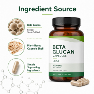 Capsules de bêta-glucane antioxydant de qualité cosmétique, extrait de champignons Reishi, complément alimentaire pour améliorer l'immunité, biologique, végétalien - Product Image 4