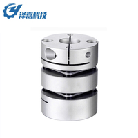 Accouplement d'arbre à double diaphragme en alliage d'aluminium D21L24 serrage flexible pour encodeur servo moteur pas à pas vis mère