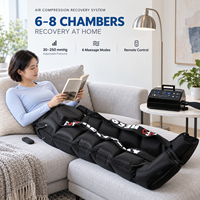 Masseur de compression des jambes à 6 chambres, système de récupération par compression d'air avec pantalon, télécommande et sac de voyage pour athlètes OEM ODM