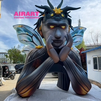 Modèle de déesse personnalisé gonflable populaire de 5 m de haut avec ailes de papillon, activité de fête d'exposition d'art personnage d'elfe gonflable