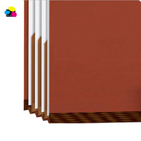 Barato 10 Por Caja Carta Tamaño 3 Divisores y Expansión Rojo Oscuro Tablero Prensado Clasificación Carpeta de Archivos