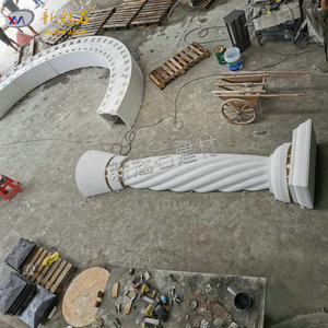 Nuevas Columnas Decorativas de Piedra Mágica GRC con Relieves y Líneas Decorativas para Uso en Exteriores XMS - Product Image 2