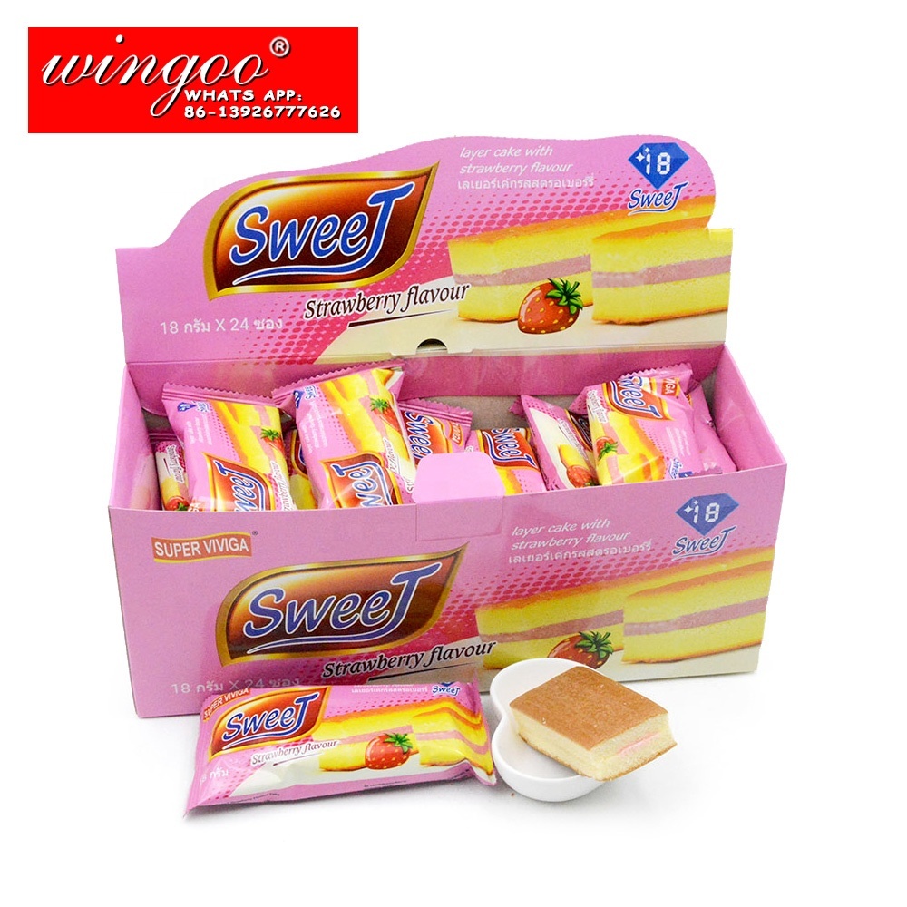 Halal High Quality Sweet Taste Strawberry Flavor Cake
