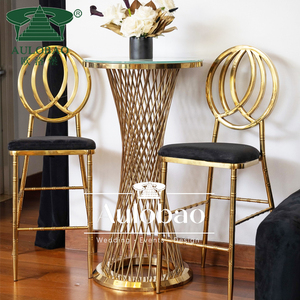 Silla Alta Moderna de Acero Inoxidable Color Oro Rosa para Barra de <span class=keywords><strong>Bar</strong></span>, Comedor, Sala de Estar y Uso en Hoteles - Product Image 2