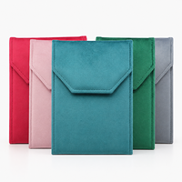 Échantillon Gratuit Pochette à Bijoux en Velours avec Bouton Pression et Logo Personnalisé, Sac de Rangement pour Colliers, Plusieurs Couleurs pour l'Emballage de Bijoux