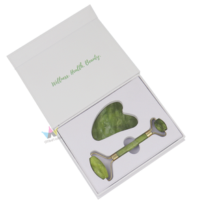 Personalized Biodegradable Eco-Friendly Luxury Magnetic <b>Jade</b> <b>Roller</b> Facial Gua Sha Rigid Square Paper Box with Sponge EVA Insert - Product Image 3
