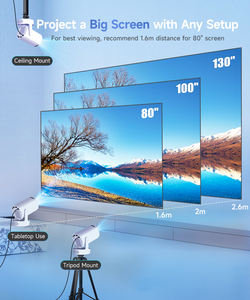 Projecteur de poche LED LCD 720P 8K compatible WiFi6 à courte focale intégré pour soirées cinéma en extérieur 2026 HY300 Pro+ - Product Image 4