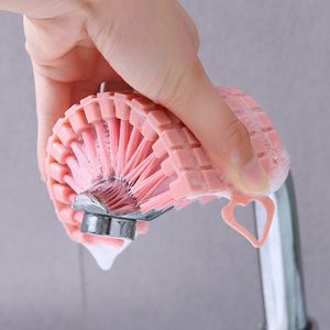 Brosse à chaussures flexible bicolore avec poils en éponge douce pour nettoyer les baskets et les chaussures en toile, couleur aléatoire, 1 paquet - Product Image 4