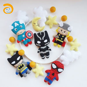 Cuna de fieltro de animales <span class=keywords><strong>del</strong></span> bosque para bebé, decoración móvil para guardería, fieltro colgante, móvil - Product Image 6