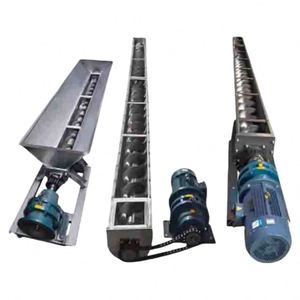 Convoyeur à vis sans tige en acier inoxydable en forme de U pour granulés alimentaires, boues de béton, chargement et levage sur ligne d'assemblage - Product Image 5