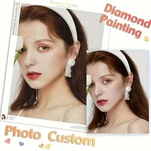 Direct Source Custom Photo Diamond Painting Dropshipping, 5D Diamond Art <span class=keywords><strong>Kit</strong></span> avec accessoires complets - Product Image 1