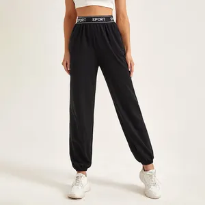 wholesale custom waist band jogger cotton workout pants Cinch Bottom Sweatpants Pockets Sporty Gym Athletic Fit Jogger Pants