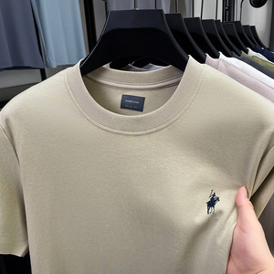 T-Shirt Casual da Uomo di Alta Qualità in Misto Cotone, <span class=keywords><strong>Manica</strong></span> <span class=keywords><strong>Corta</strong></span> Estiva, Traspirante, Stile Vintage, Vestibilità Comoda, Vendita all'Ingrosso - Product Image 2