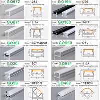Profilé en aluminium pour plafond en plâtre LED encastré, canal en aluminium pour LED, gouttière en aluminium pour LED, fabricant de Shenzhen