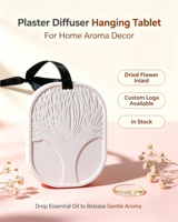 Diffuseur en plâtre gaufré DIY en forme d'arbre, à suspendre, sans alcool, écologique, parfum frais longue durée, ornement pour la maison