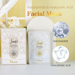 Masker Wajah lembaran wajah panas dengan Niacinamide & masker wajah hidrasi asam hialuronat pencahayaan bahkan warna kulit Perawatan Kulit - Product Image 4