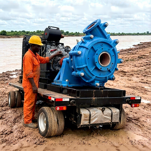 Pompa per Fanghi Centrifuga Resistente all'Usura con Rivestimento in Cromo A05 per Lavorazione Fanghi Pesanti con Motore Diesel - Produttore per Esportazione - Product Image 2
