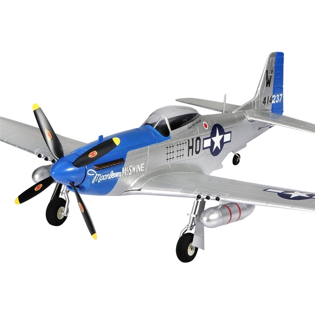 P-51 D Blue 750mm Mustang 2CN Fixed Wing Wingspan 400MM Beginner 2.4G EPP RTF Radio Control RC Foam Plane DIY Fly Toy