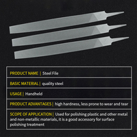 Jeu d'aiguilles en métal plat pour bricolage industriel de 6 pouces, lime à couteau en acier plastique résistant en alliage trempé, personnalisable OEM