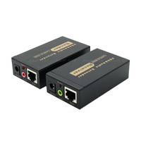 Extensor de señal de audio y VGA de 100M sobre RJ45 Cat5/6 UTP Cable de red Proyector Monitor de computadora Altavoz HDTV Aplicaciones de cámara