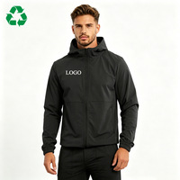 Veste de sport personnalisée en nylon recyclé écologique, imperméable, à capuche, pour la course à pied, la gym, la pêche, respirante et coupe-vent
