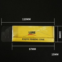 Leurre Artificiel Rigide Lumineux Personnalisé pour Calamar, Seiche et Crevette en Eau Salée, Type Jerkbait, avec Boîte en Plastique et Carte