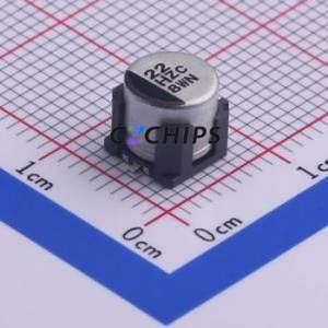 Condensador Electrolítico de Aluminio Híbrido Sólido-Líquido EEHZC1H220V SMD, D6.3xL6.1mm 22uF 20% 50V 4000hrs-125 ℃ - Product Image 1