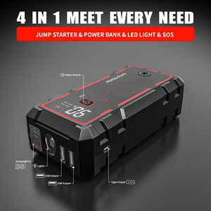 Compresseur d'air numérique portable 8000 mAh pour pneus de voiture, démarreur de secours, pompes à air multifonctionnelles pour voitures, camions, motos - Product Image 5