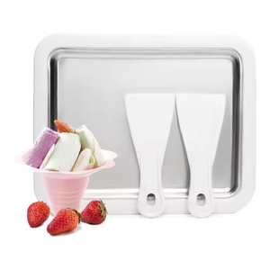 2025 Acero inoxidable DIY auto refrigeración suave servicio frito hielo y Gel yogur fabricante <span class=keywords><strong>Mini</strong></span> fabricante de helados portátil uso doméstico - Product Image 1