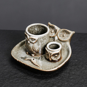 Ceramic Anti-Odour Incense Burner American <strong>Owl</strong> Sage Design Peruvian Sacred Wood Burning Stand Incense <strong>Holder</strong> Spring Summer Fall - Product Image 6