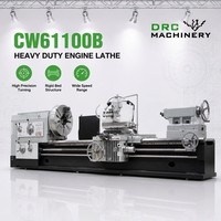 Centre de tournage robuste CW61100B-3000 à commande manuelle avec 4 paires de mèches, 2 axes motorisés et haute rigidité