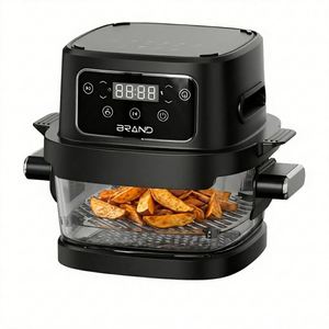 Friteuse à air en verre borosilicate de haute qualité 4L+2.5L, visible, sans huile, 1500W, avec mode cuisson à retourner, four à air chaud sain, vente en gros - Product Image 2