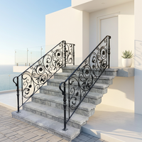 Barreaux de balcon et de rampe d'escalier en fer forgé résistants à la rouille pour usage intérieur en villa